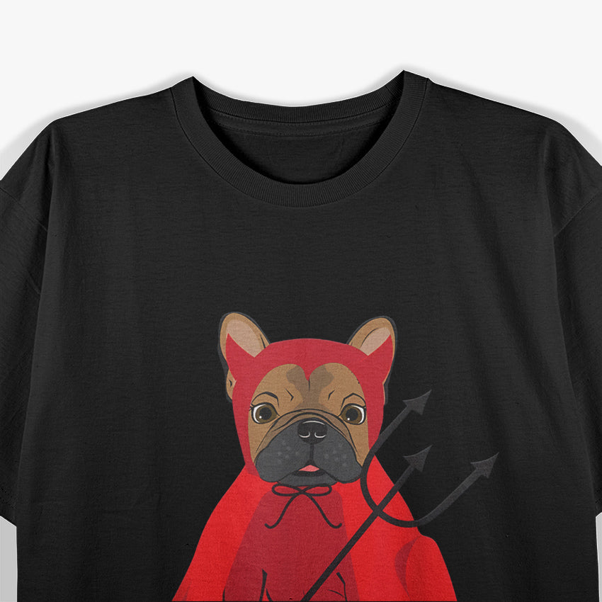 Devil Cute French Bulldog Halloween T-Shirt