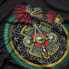 Quetzalcoat Feathered Serpent Aztec God Ouroboros Mayan T-Shirt