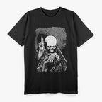 Satanic Priest Grim Reaper, Lucifer, and Occult Gothic Symbolism T-Shirt