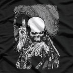 Satanic Priest Grim Reaper, Lucifer, and Occult Gothic Symbolism T-Shirt