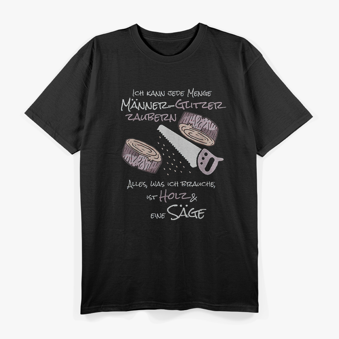 Sawdust are Men-Glitter Men Glitter Chips Carpenter T-Shirt