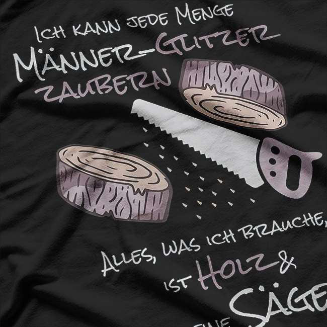 Sawdust are Men-Glitter Men Glitter Chips Carpenter T-Shirt