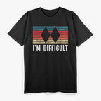 I'm Difficult Double Black Diamonds Ski Track Snowboarding T-Shirt