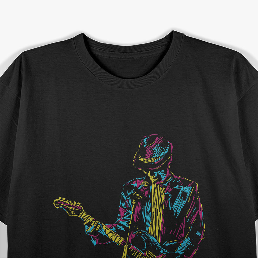 Abstract Art Music Bass Player T-Shirt