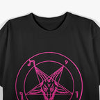 Baphomet Inverted Pentagram - Neon Pink Occult & Mysticism T-Shirt