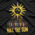 Dark Retro Hail The Sun - A Bold, Mystical Statement T-Shirt