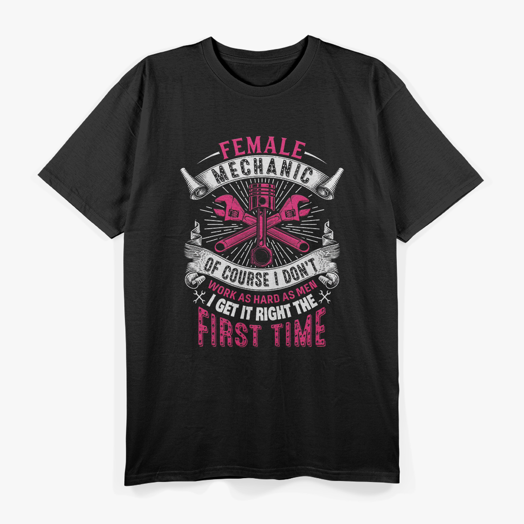 Female Mechanic Girl Car Repair, Car Enthusiast T-Shirt