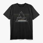 Cats on Synthesizers in Space Black T-shirt