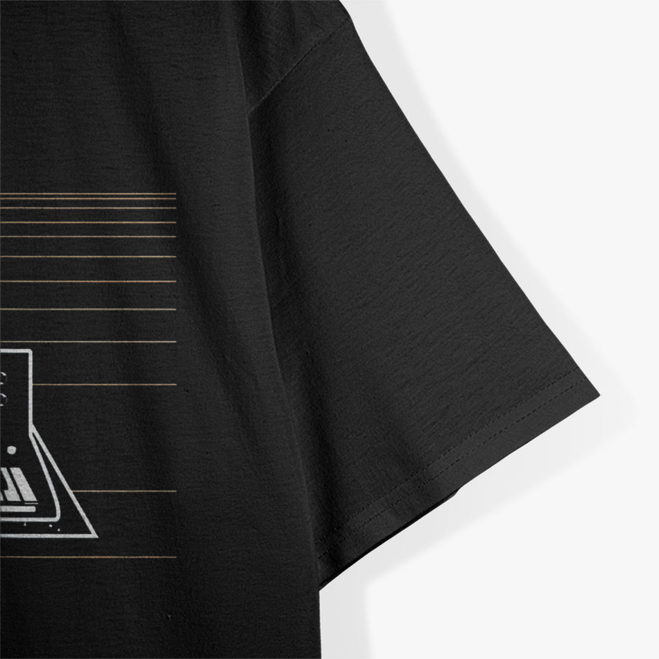 Cats on Synthesizers in Space Black T-shirt