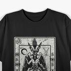 Occult Satanic Goat Head Devil Tarot Card Symbolism T-Shirt