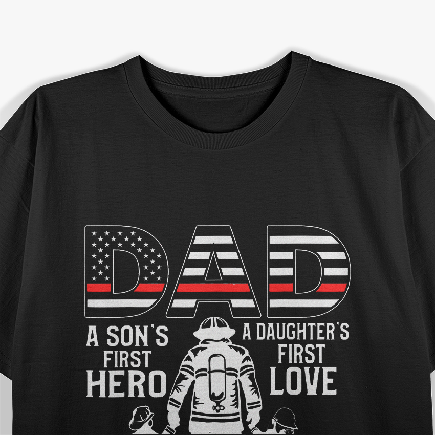 Proud Firefighter Dad Daddy Fireman Dad T-Shirt