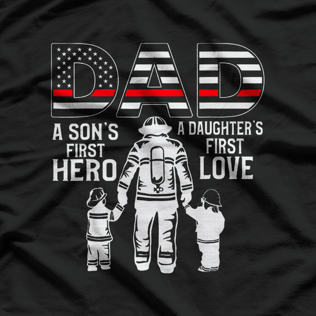 Proud Firefighter Dad Daddy Fireman Dad T-Shirt