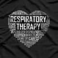 Respiratory Therapist Heart Gift Therapy Care Week T-Shirt