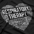 Respiratory Therapist Heart Gift Therapy Care Week T-Shirt