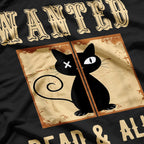 Wanted Dead And Alive Cat Schrodinger Cat T-Shirt