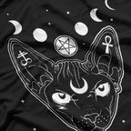 Sphynx Black Cat Pastel Goth, Occult Witchy Metal Aesthetic T-Shirt