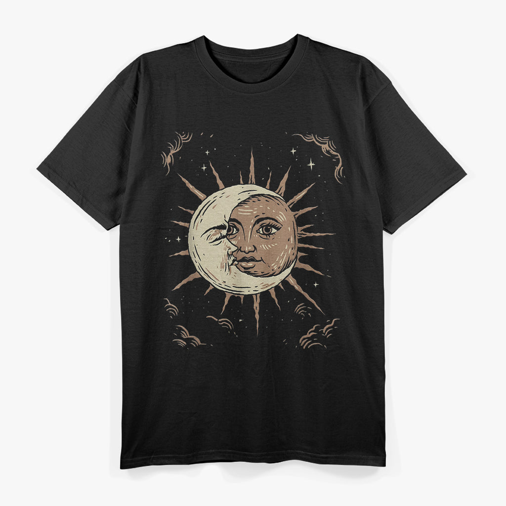 Sun, Moon, and Tarot The Dance of Light and Shadow in Mystical Guidance T-Shirt