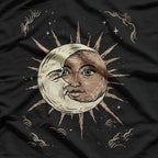 Sun, Moon, and Tarot The Dance of Light and Shadow in Mystical Guidance T-Shirt