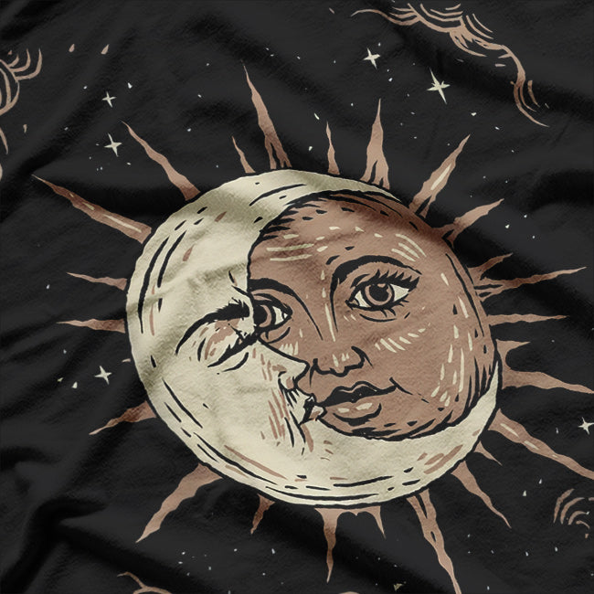 Sun, Moon, and Tarot The Dance of Light and Shadow in Mystical Guidance T-Shirt
