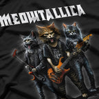 Meowtallica Heavy Metal Music Funny Cat T-Shirt