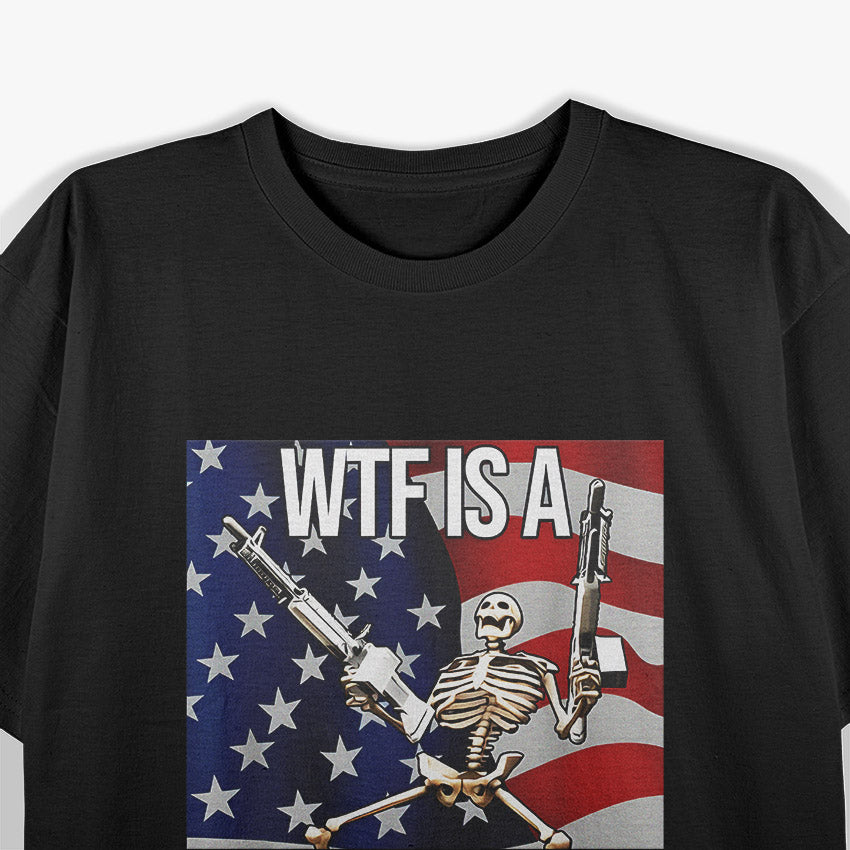 WTF is a Kilometer Funny American USA Flag 4th of July Patriotic T Shirt