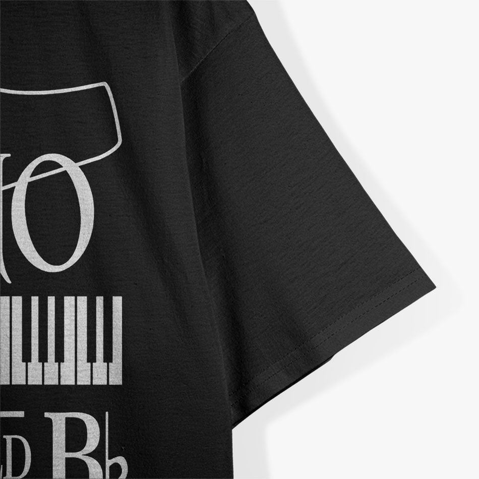 Without Music - Life Would Be Flat B Flat Piano Funny T-Shirt