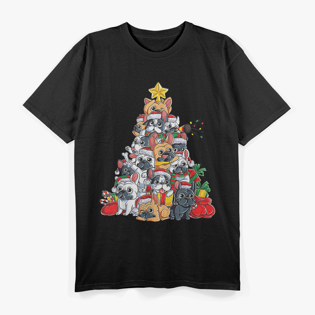 French Bulldog Christmas Tree Dog Lover Xmas Ugly Sweater T-Shirt
