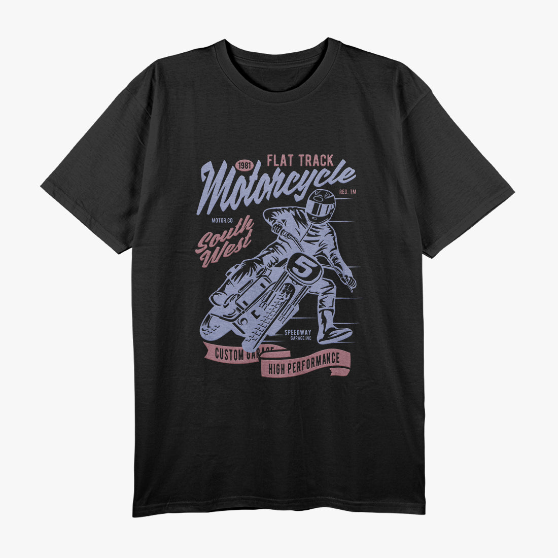Racing Flat Track Motorcycle Custom Garage T-Shirt