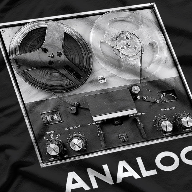 Reel to Reel Cassette Vintage Analog Tape Music Sound T-Shirt