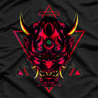 Samurai Demon Oni Akuma Mask Bushido Spirit and Japanese Mythology T-Shirt