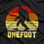 Onefoot Leg Amputee Recovery Bigfoot Funny Retro T-Shirt