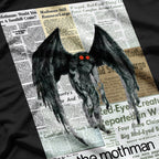 Mothman Vintage Newspaper Articles of the Cryptid Legend T-Shirt