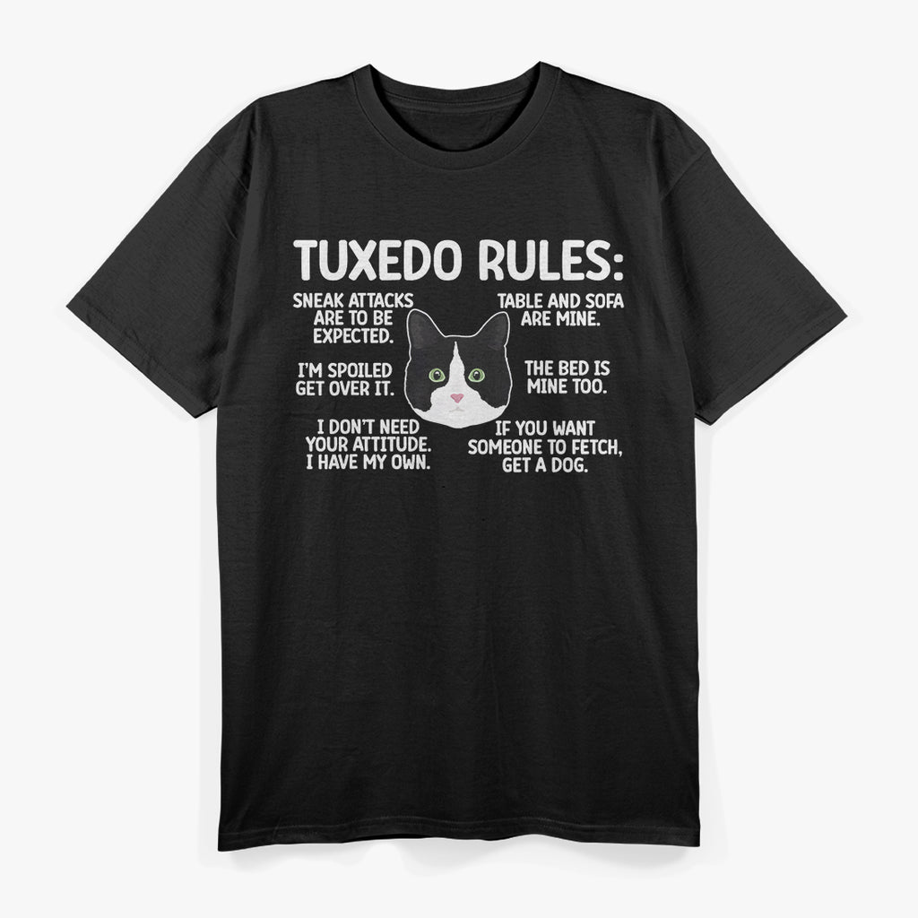 Tuxedo Cat Rules Tuxedo Cat Lover Tuxedo Cat Owner T-Shirt