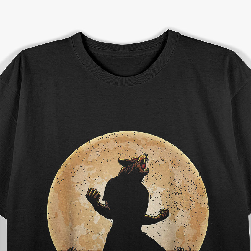 Werewolf Under the Blood Moon Myth of the Lycan Wolf Man T-Shirt