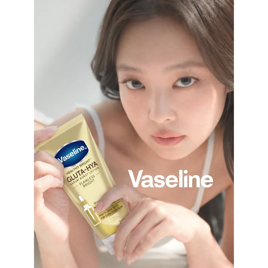 2 Pcs Vaseline Gluta-Hya Flawless Bright Body Serum 330ml Brightening Lotion