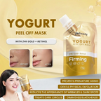 2Pcs Fav Beauty Yogurt Peel Off Mask 100g 24K Gold Retinol Anti Aging Firming