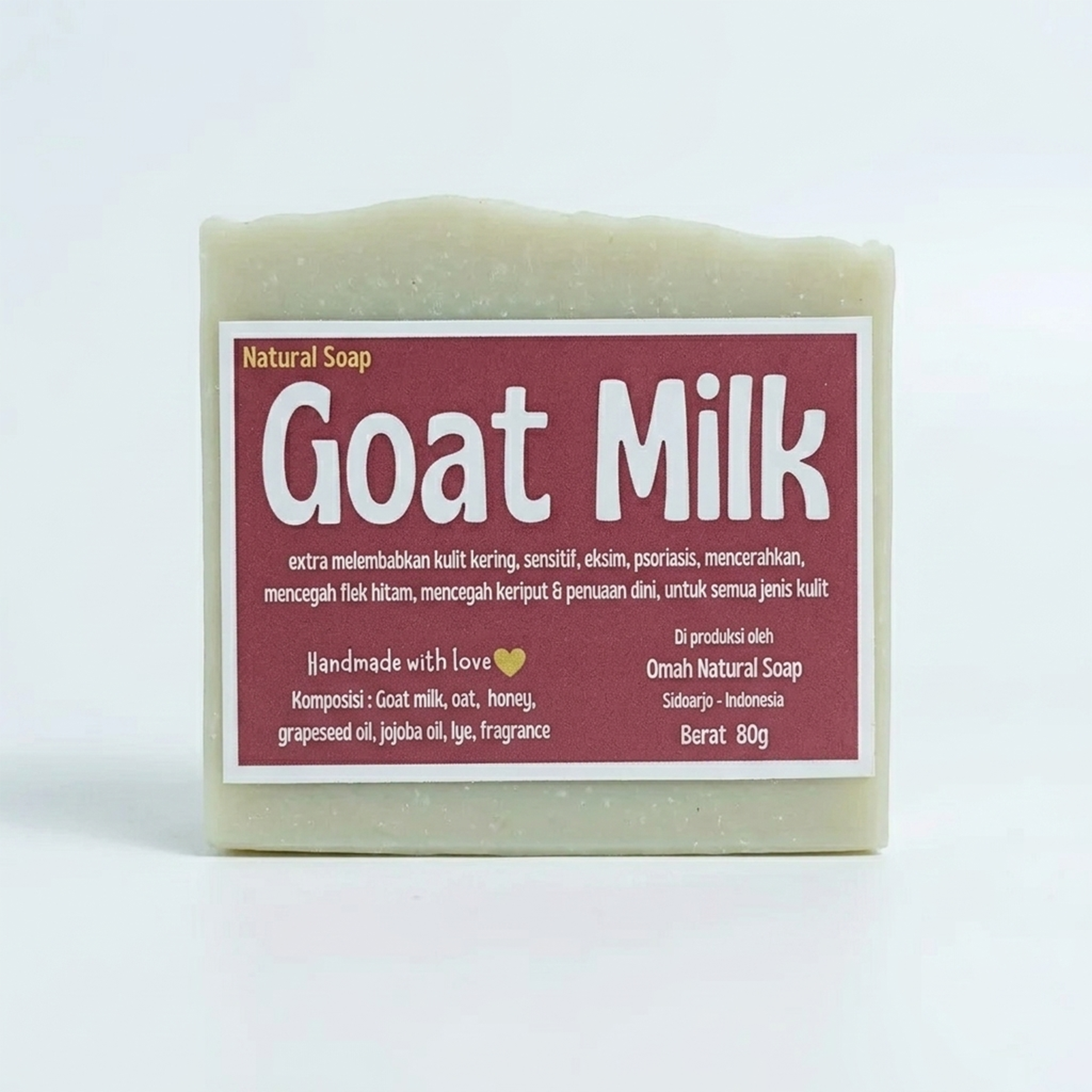 4PCS Omah Natural Goat Milk Soap 80g Bar Natural Moisturizing Handmade Soap Set