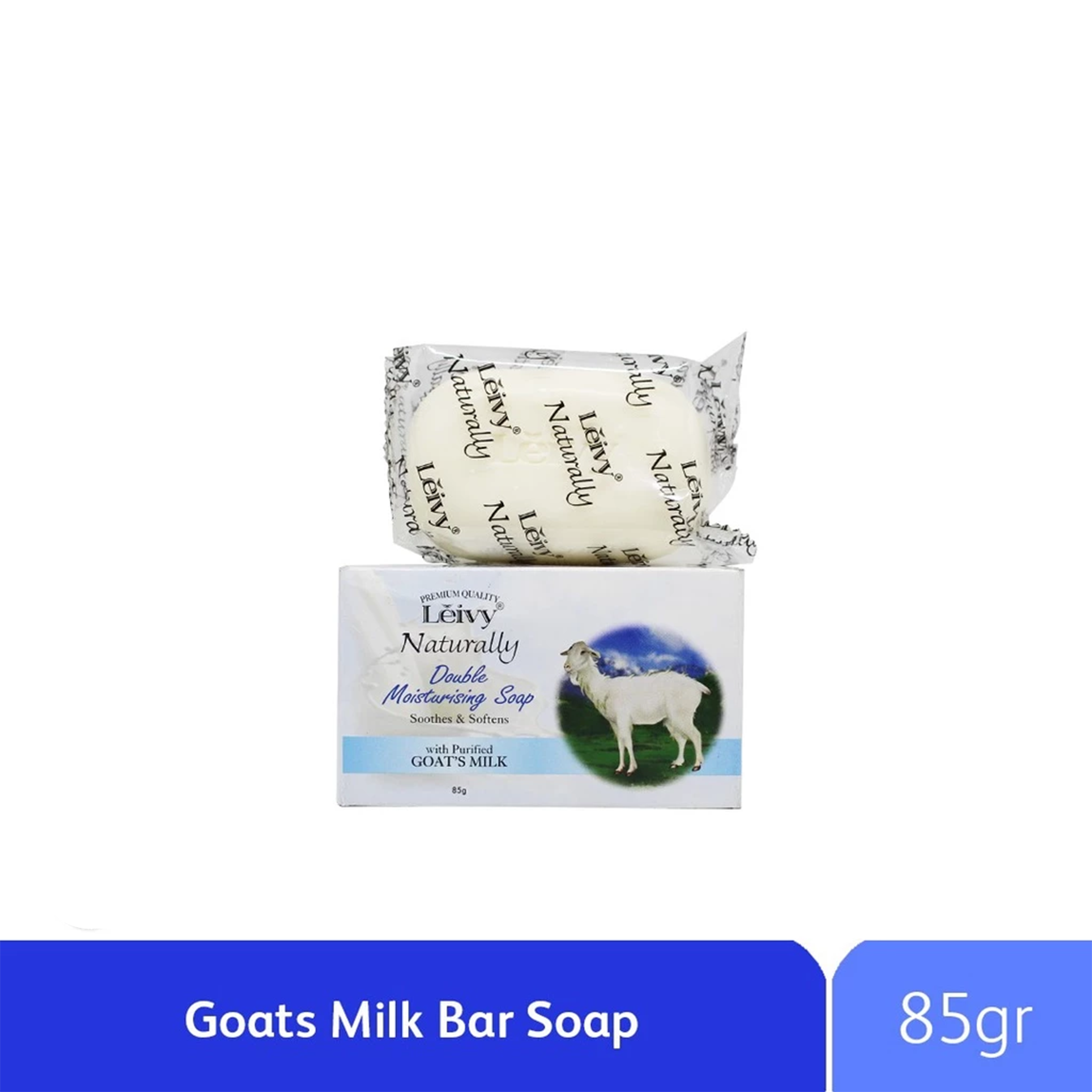 5PCS Leivy Double Moisturising Goat's Milk Bar Soap 85g Nourishing Bath Soap Set