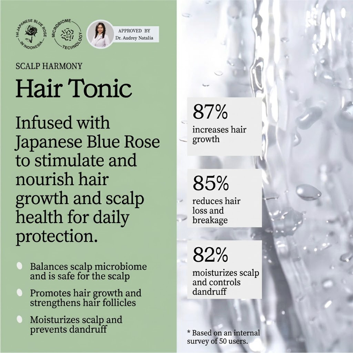 RODDA Tress Elixir Hair Tonic 50ml Rosemary Ginseng Candlenut Scalp Repair