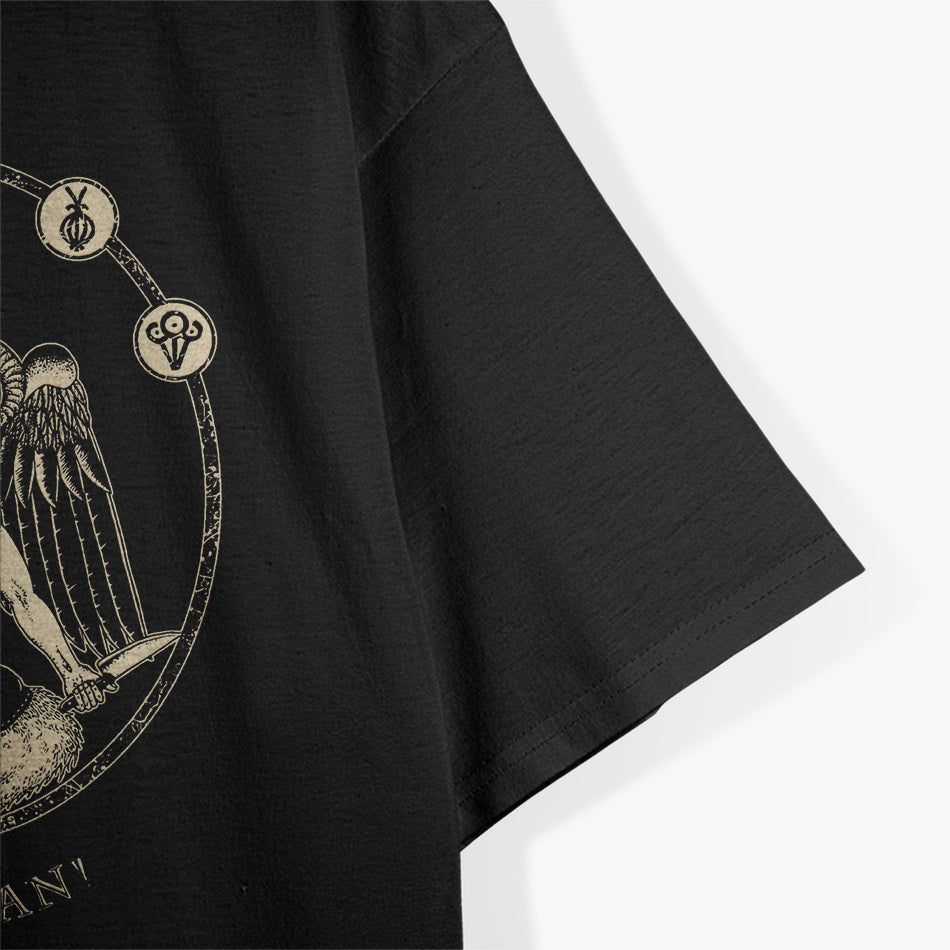 Hail Seitan Occult Vegan Chef Baphomet with a Twist of Humor T-Shirt