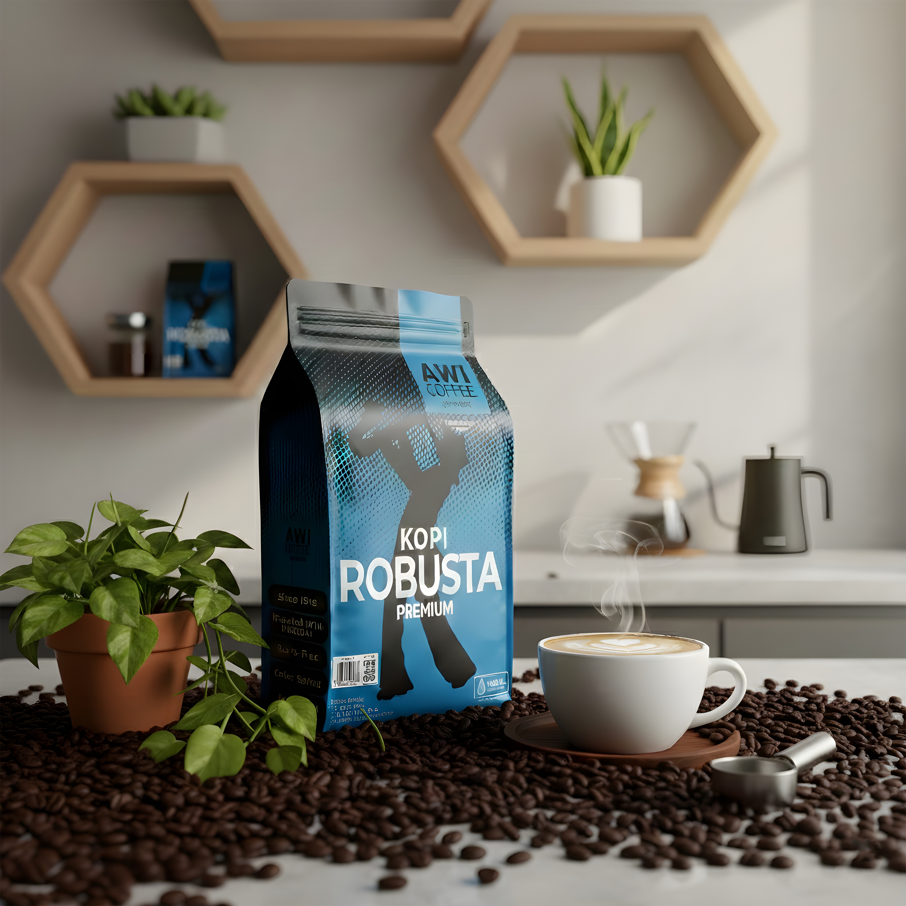 Awi Robusta Sidikalang Premium Coffee Beans 250g – Grade 1 Roasted Robusta