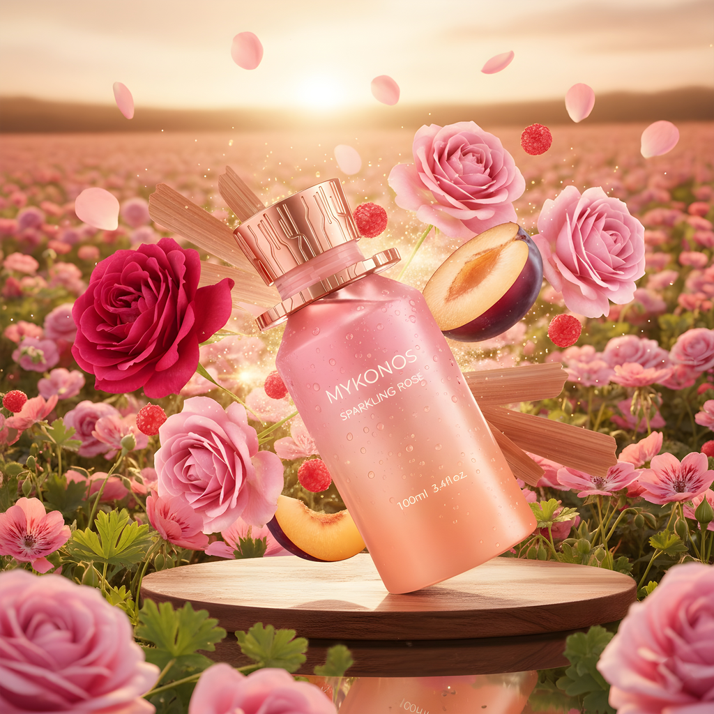 Mykonos Sparkling Rosé Extrait de Parfum 100ml Floral Fruity Rose Luxury Scent