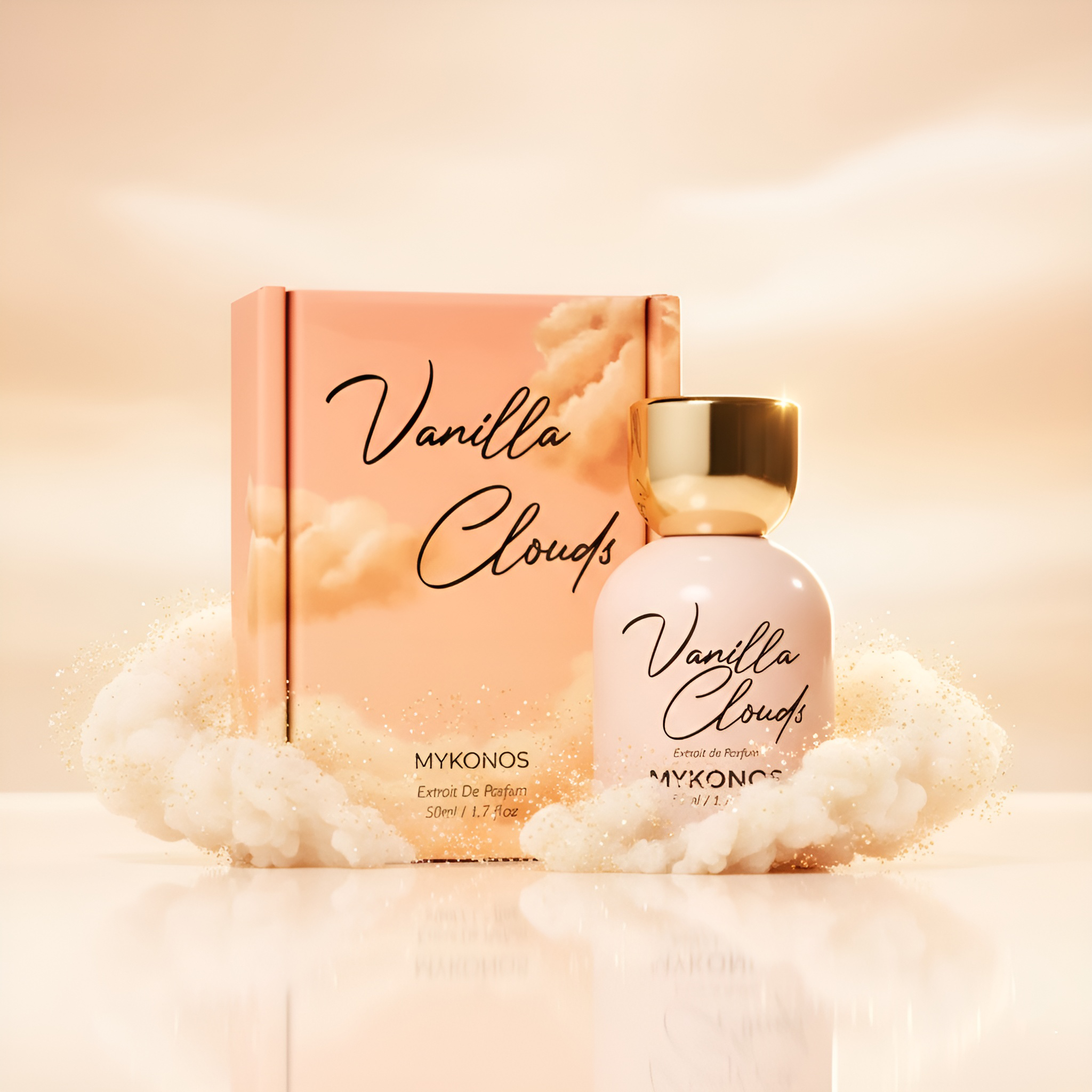 Mykonos Vanilla Clouds Extrait de Parfum 50ml Soft Sweet Vanilla Luxury Scent