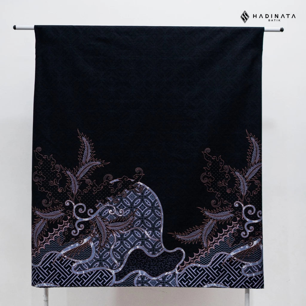 Hadinata Premium Superfine Cotton Batik Fabric Datura Black – 3 Meter Fabric