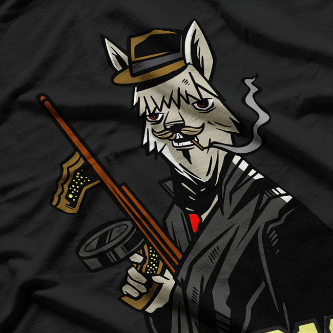 Alpaca Llama Mafia Gangster Funny Meme Men's T-Shirt