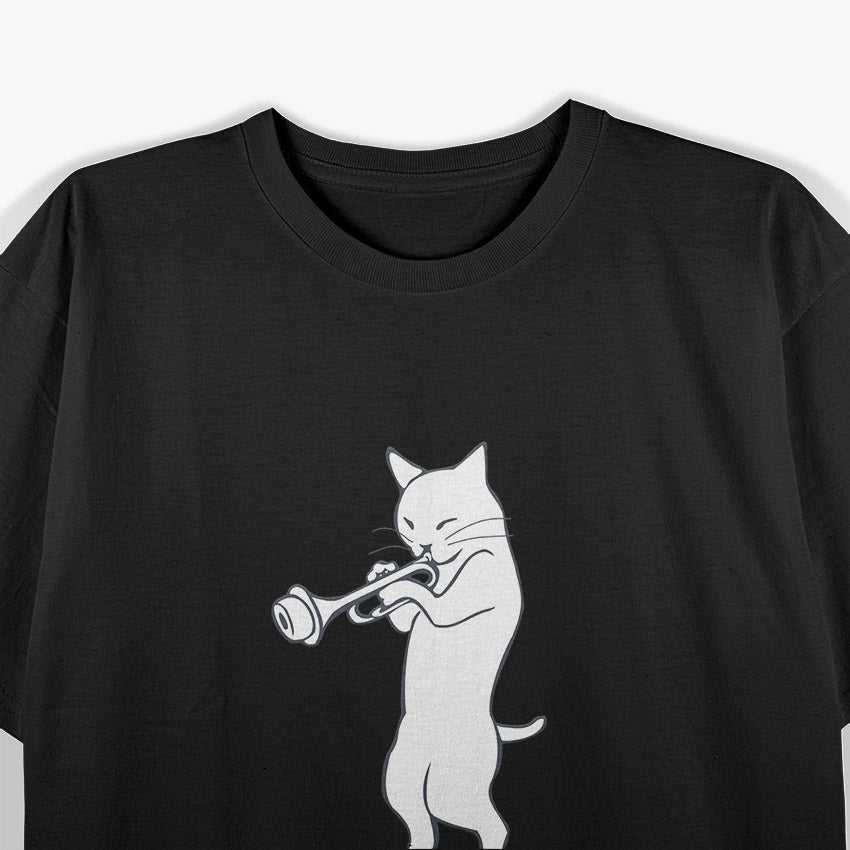 Funny Cat Playing Trumpet T-Shirt