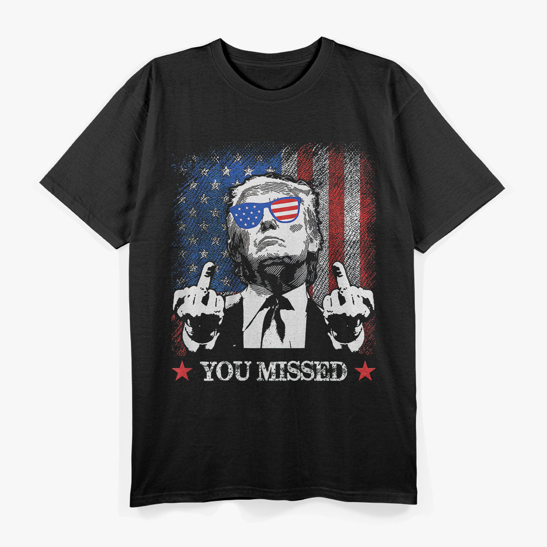 You Missed Trump 2024 A Bold Statement with the US American Flag T-Shirt
