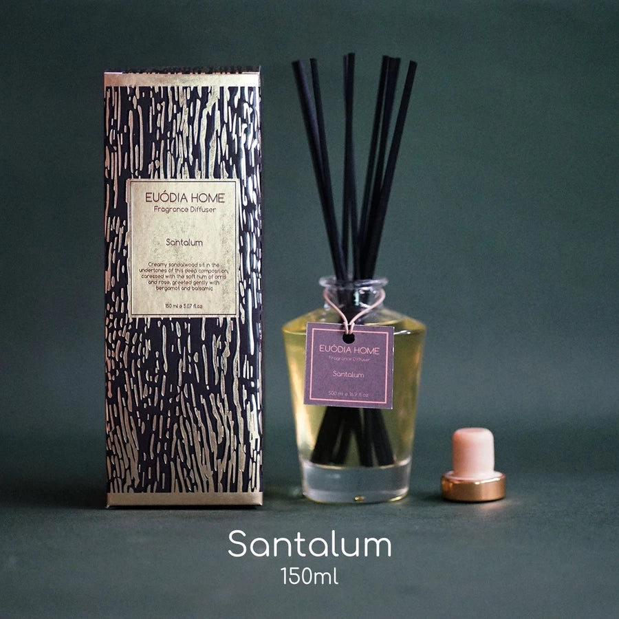 Euodia Home Santalum Diffuser 150ml – Aromatherapy Reed Diffuser