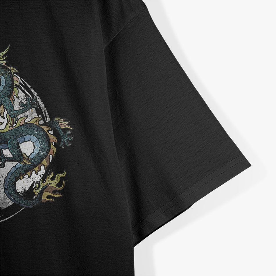 Dragon and Tiger Asian Yin Yang Balance T-Shirt