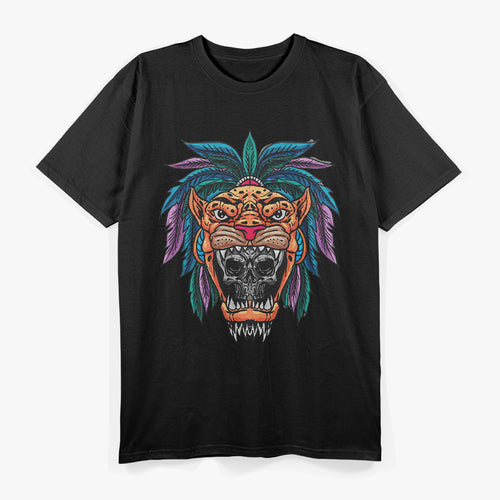 Aztec Skull Cool Skeleton Head Design T-Shirt